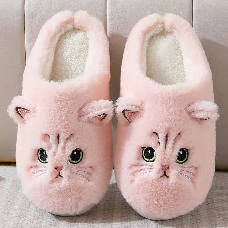 Luna - chinelos de pelúcia de gatos