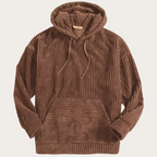 Hoodie de veludo de linha de madeira