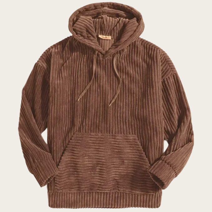 Hoodie de veludo de linha de madeira