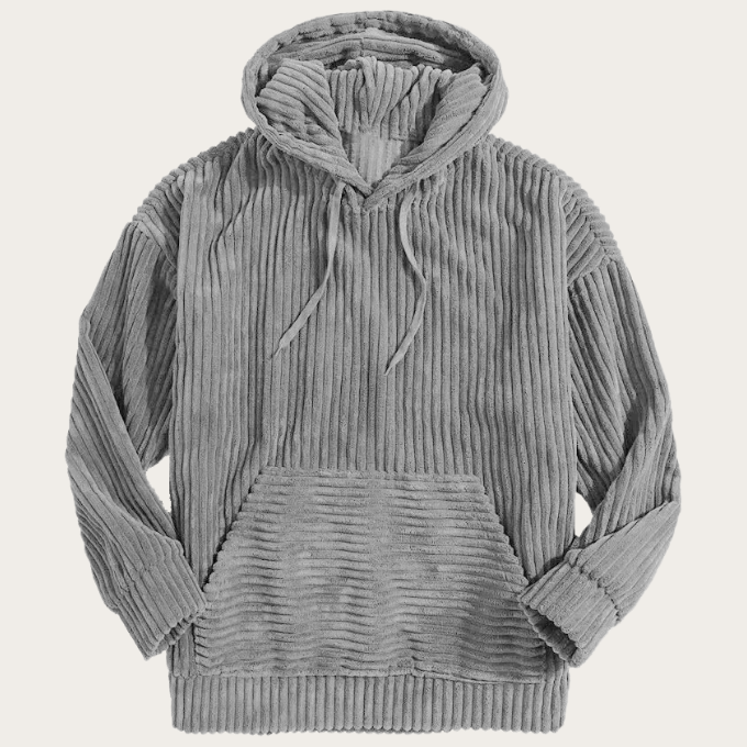 Hoodie de veludo de linha de madeira