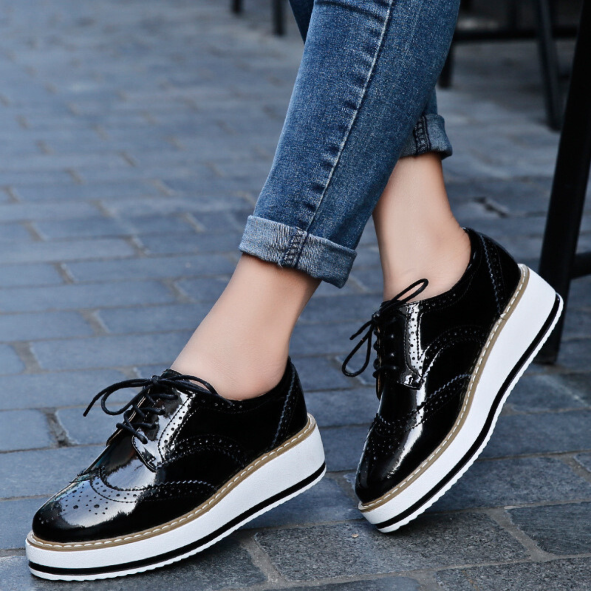 Sapatos de plataforma Lustra