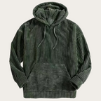 Hoodie de veludo de linha de madeira