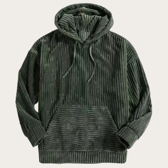 Hoodie de veludo de linha de madeira