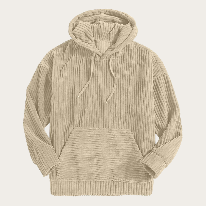 Hoodie de veludo de linha de madeira