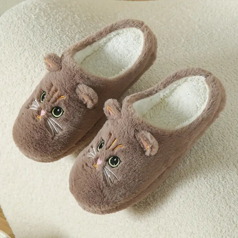 Luna - chinelos de pelúcia de gatos