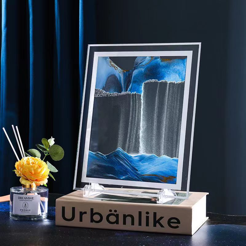Quadro de areia de fluxo em cascata