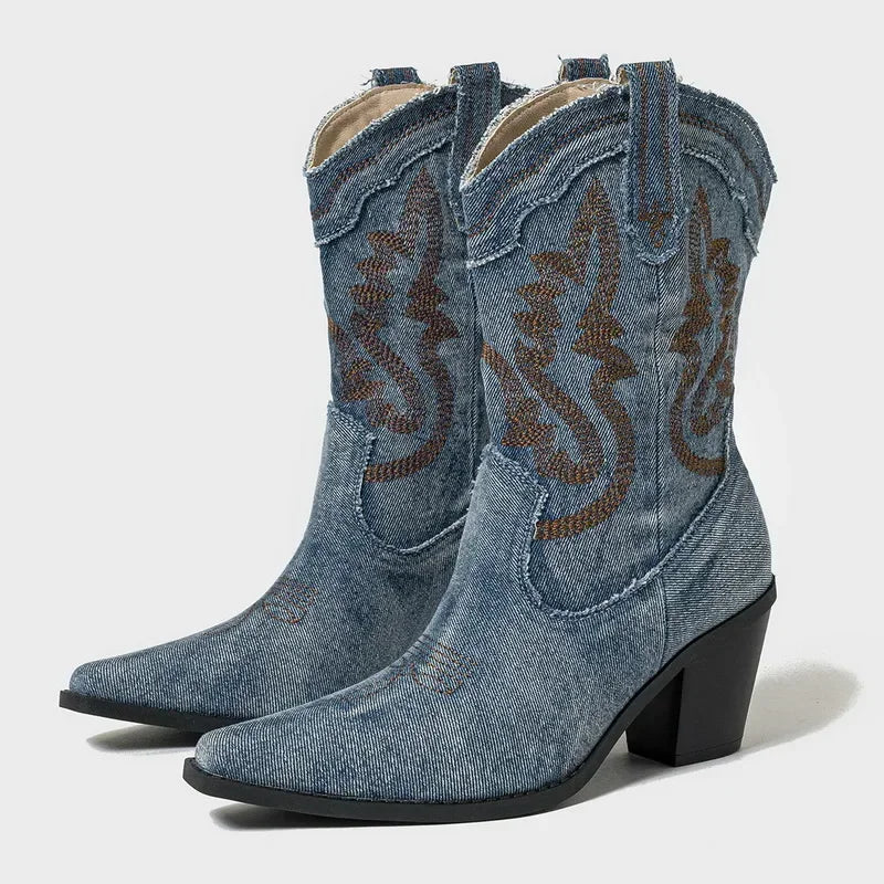 Botas de jeans rústicas