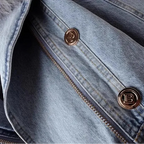 Jaqueta jeans de colarinho de pele Monroe