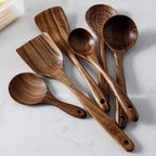 Conjunto de cozinha de tea de teca esculpida à mão